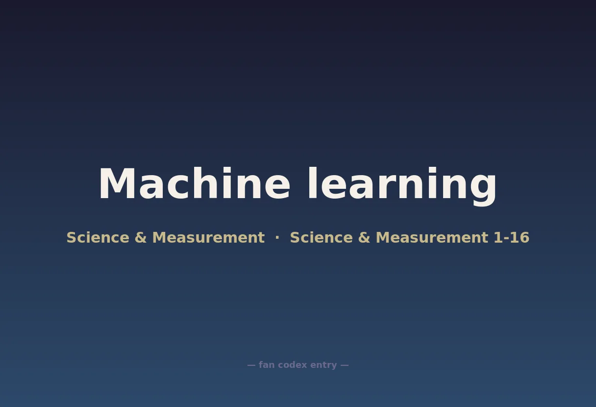 Machine learning